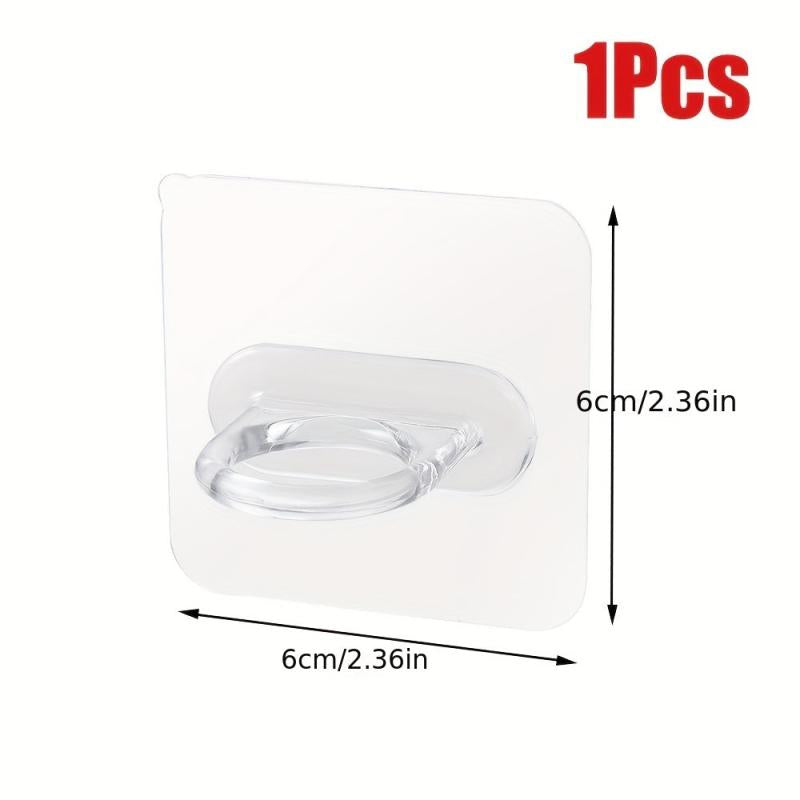 10pcs Self Adhesive Curtain Rod Holder Punch-Free Bracket High Load Bearing
