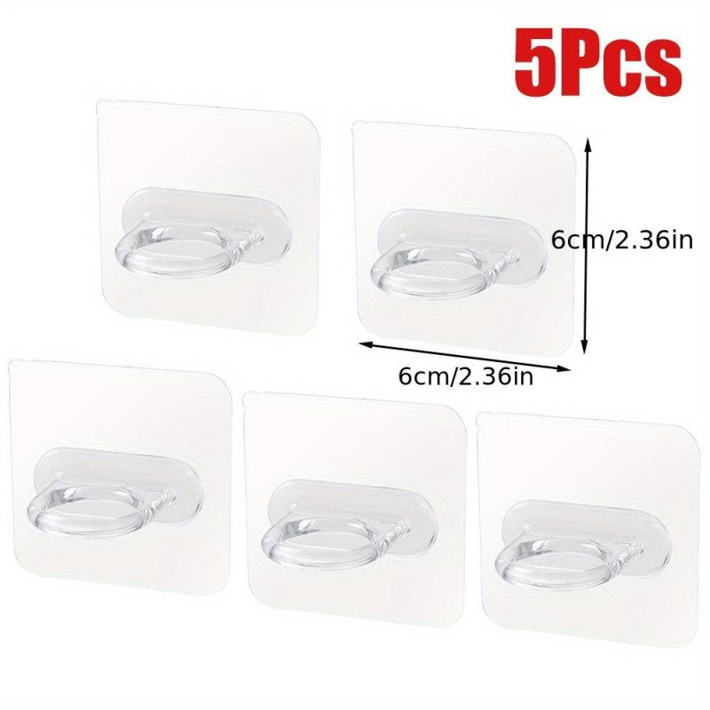 10pcs Self Adhesive Curtain Rod Holder Punch-Free Bracket High Load Bearing