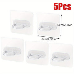 10pcs Self Adhesive Curtain Rod Holder Punch-Free Bracket High Load Bearing