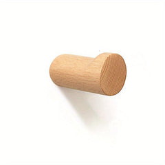 4pcs Wooden Wall Hooks Modern Coat Rack Beech Wood