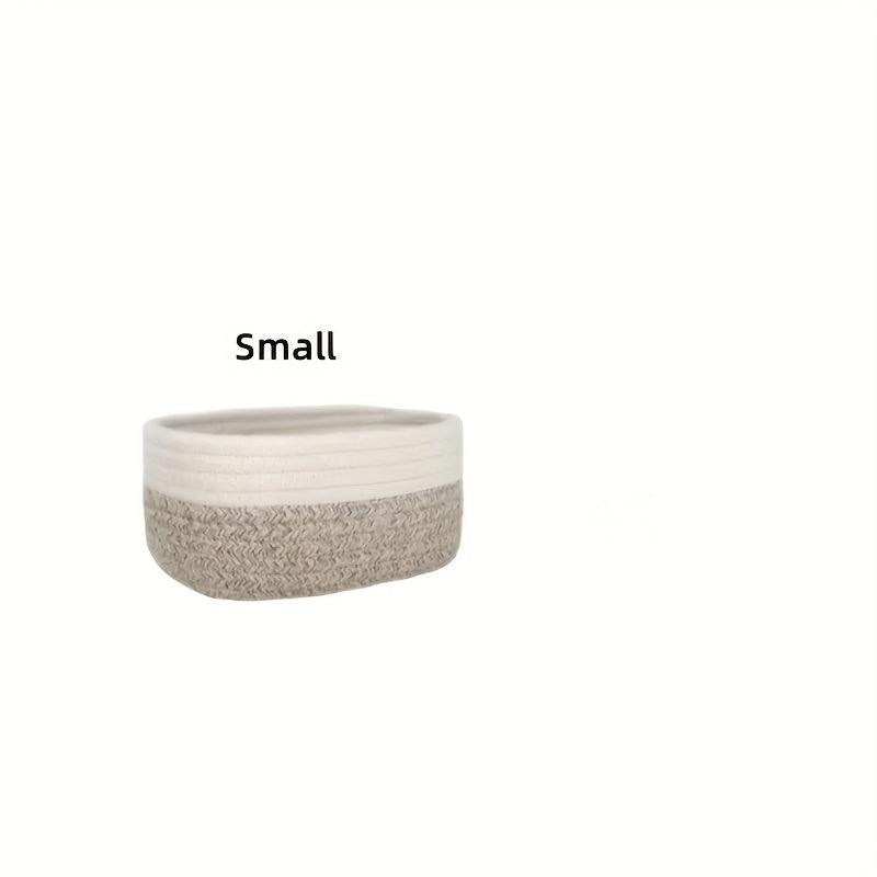 Large Woven Basket Storage Organizer for Snacks Toys Clothes