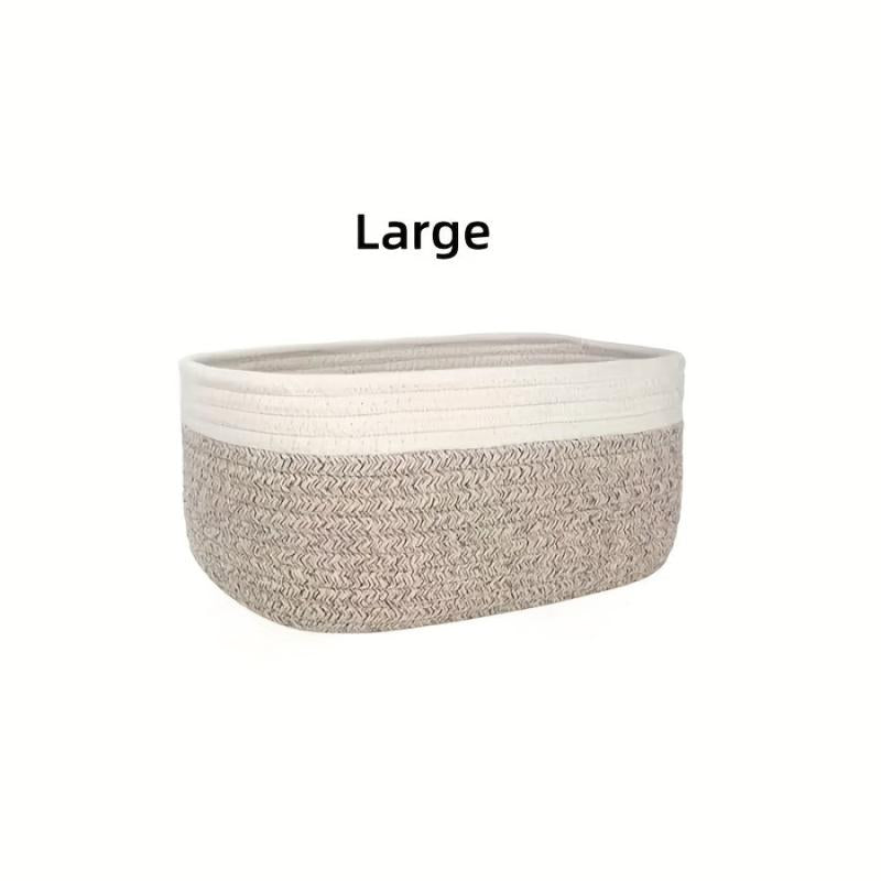 Large Woven Basket Storage Organizer for Snacks Toys Clothes