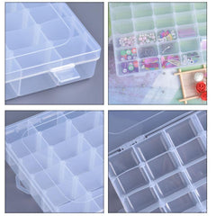 Large 36 Grids Craft Storage Box Adjustable with Lid
