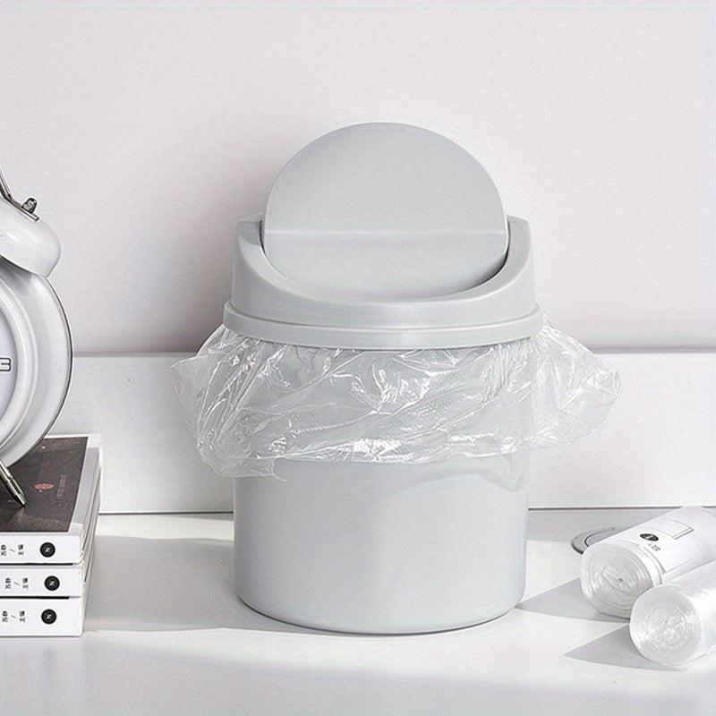 Desktop Small Trash Can Mini Plastic Garbage Can with Lid