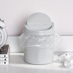 Desktop Small Trash Can Mini Plastic Garbage Can with Lid