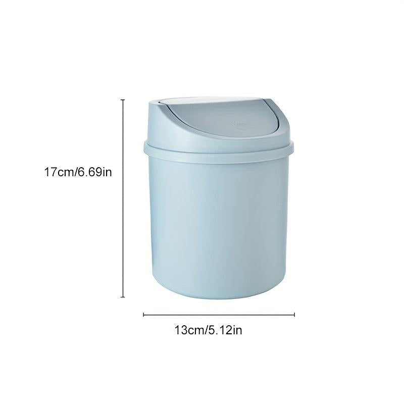 Desktop Small Trash Can Mini Plastic Garbage Can with Lid