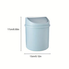 Desktop Small Trash Can Mini Plastic Garbage Can with Lid