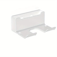 Wall Mounted Hair Dryer Rack Self Adhesive Blow Dryer Holder For Bathroom