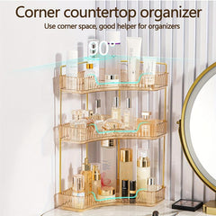 Corner Storage Rack Vanity Trays for Bathroom and Bedroom Countertops