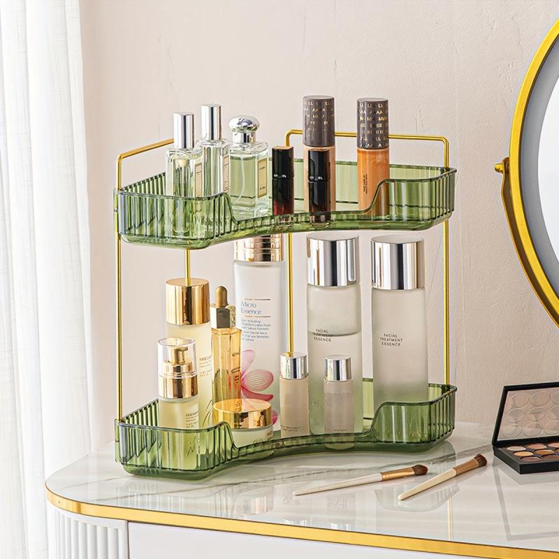 Corner Storage Rack Vanity Trays for Bathroom and Bedroom Countertops