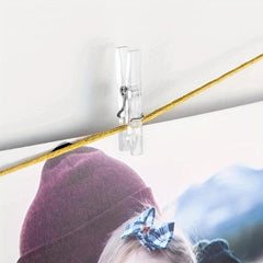30 50pcs Mini Transparent Plastic Clip Spring Clip Hook String Light Clothes