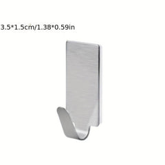 5pcs Stainless Steel Single Hooks Household Adhesive Wall Hook