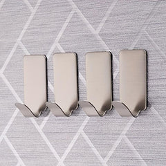 5pcs Stainless Steel Single Hooks Household Adhesive Wall Hook