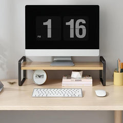 Monitor Stand Riser w/ Storage & Media Slot - Maximize Desk Space
