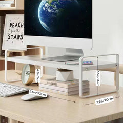Monitor Stand Riser w/ Storage & Media Slot - Maximize Desk Space