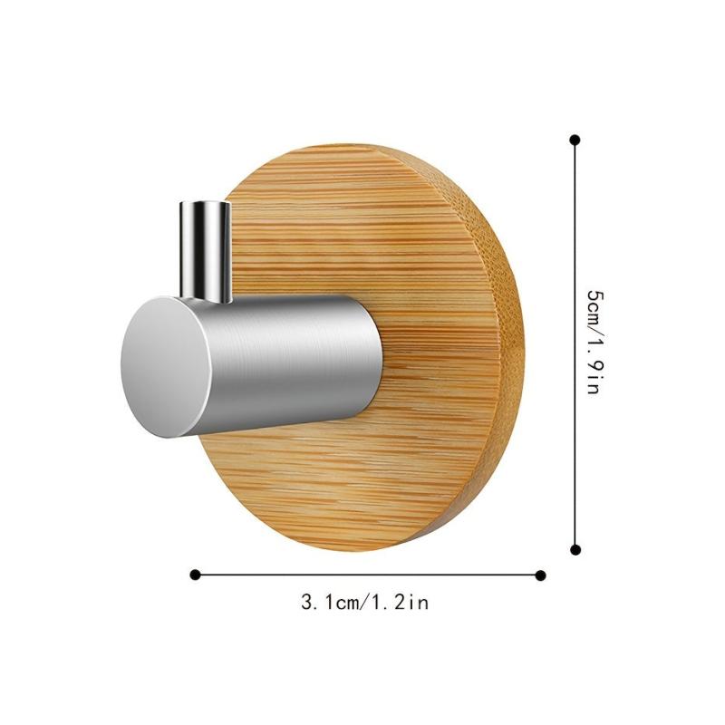 Bamboo Wall Hook Self Adhesive for Towel Hanging