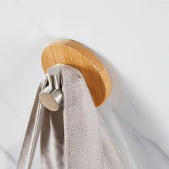 Bamboo Wall Hook Self Adhesive for Towel Hanging
