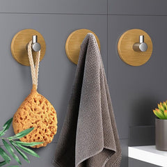 Bamboo Wall Hook Self Adhesive for Towel Hanging