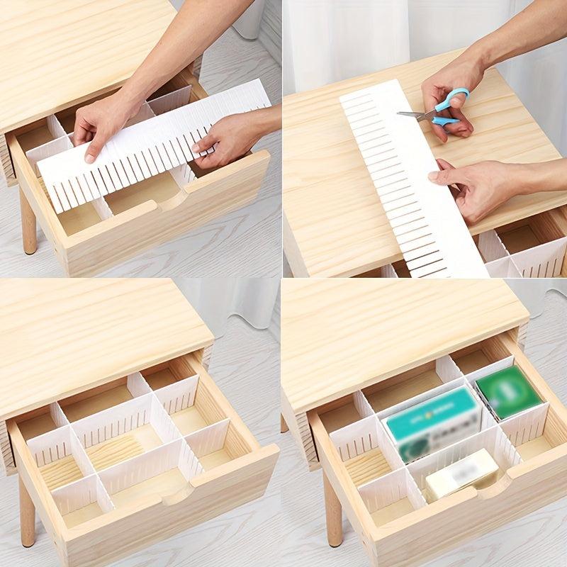4pcs Adjustable Drawer Dividers for Closet and Office Supplies Organization