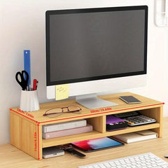 Computer Heightening Rack Double Layer Storage Shelves With Drawer