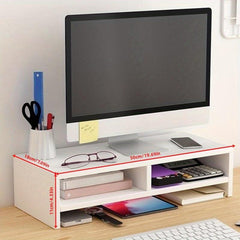 Computer Heightening Rack Double Layer Storage Shelves With Drawer