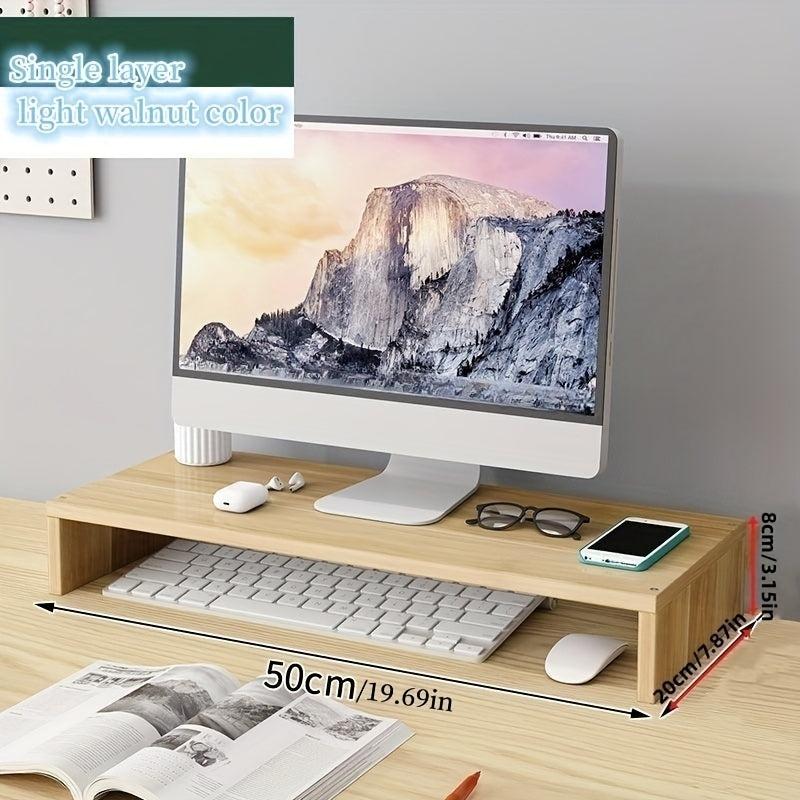 Computer Heightening Rack Double Layer Storage Shelves With Drawer