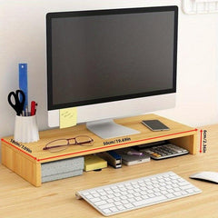 Computer Heightening Rack Double Layer Storage Shelves With Drawer