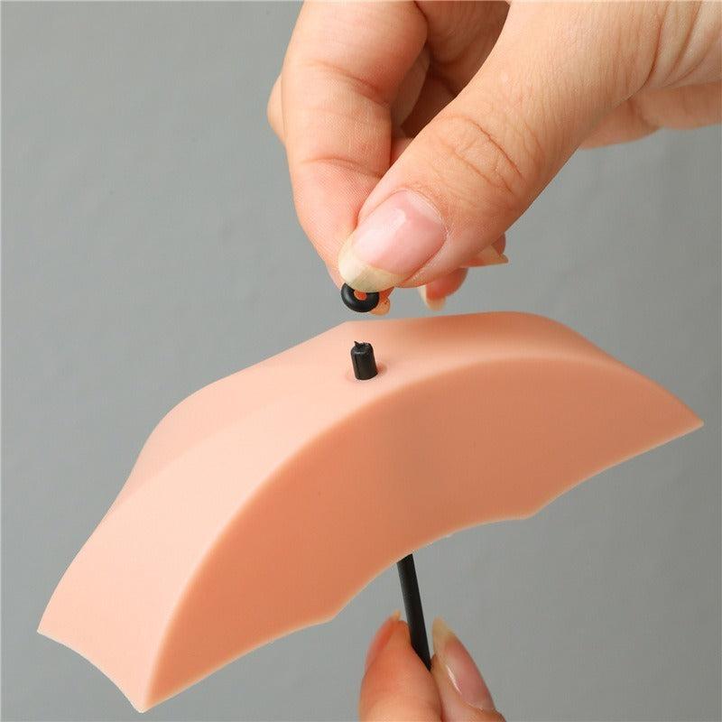 3pcs Umbrella Shape Wall Hook Multifunctional Adhesive Hanging Hook