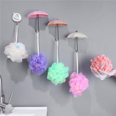 3pcs Umbrella Shape Wall Hook Multifunctional Adhesive Hanging Hook