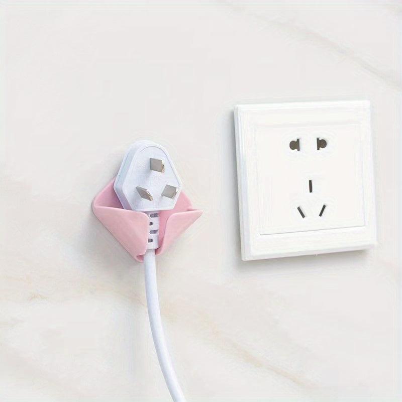 2pcs Plug Hook Adhesive Wall Hook Kitchen Socket Holder