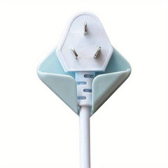 2pcs Plug Hook Adhesive Wall Hook Kitchen Socket Holder