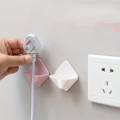 2pcs Plug Hook Adhesive Wall Hook Kitchen Socket Holder