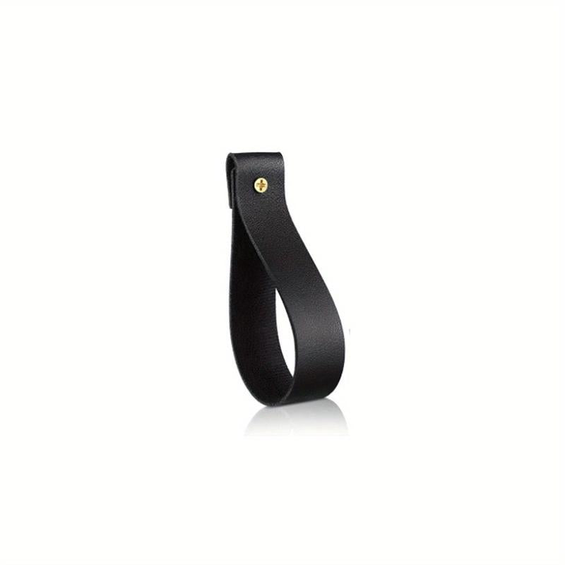 PU Leather Curtain Rod Holder Bracket Loop Strap For Wooden Curtain Rod