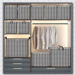 Non-woven Houndstooth Storage Bag Thickened Household Organizer
