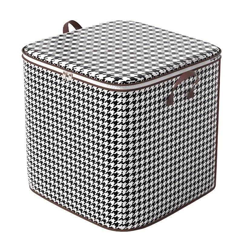 Non-woven Houndstooth Storage Bag Thickened Household Organizer