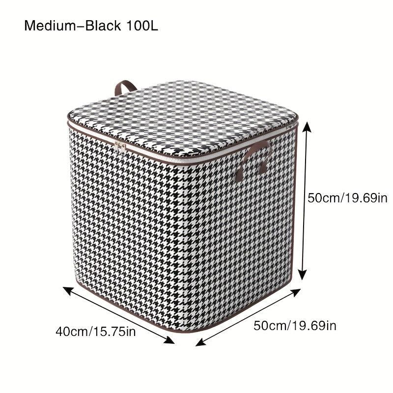 Non-woven Houndstooth Storage Bag Thickened Household Organizer