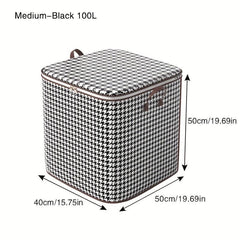 Non-woven Houndstooth Storage Bag Thickened Household Organizer
