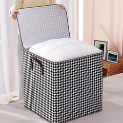 Non-woven Houndstooth Storage Bag Thickened Household Organizer