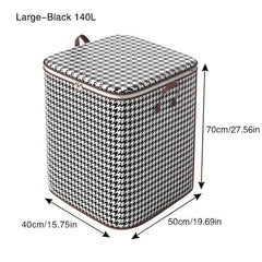 Non-woven Houndstooth Storage Bag Thickened Household Organizer