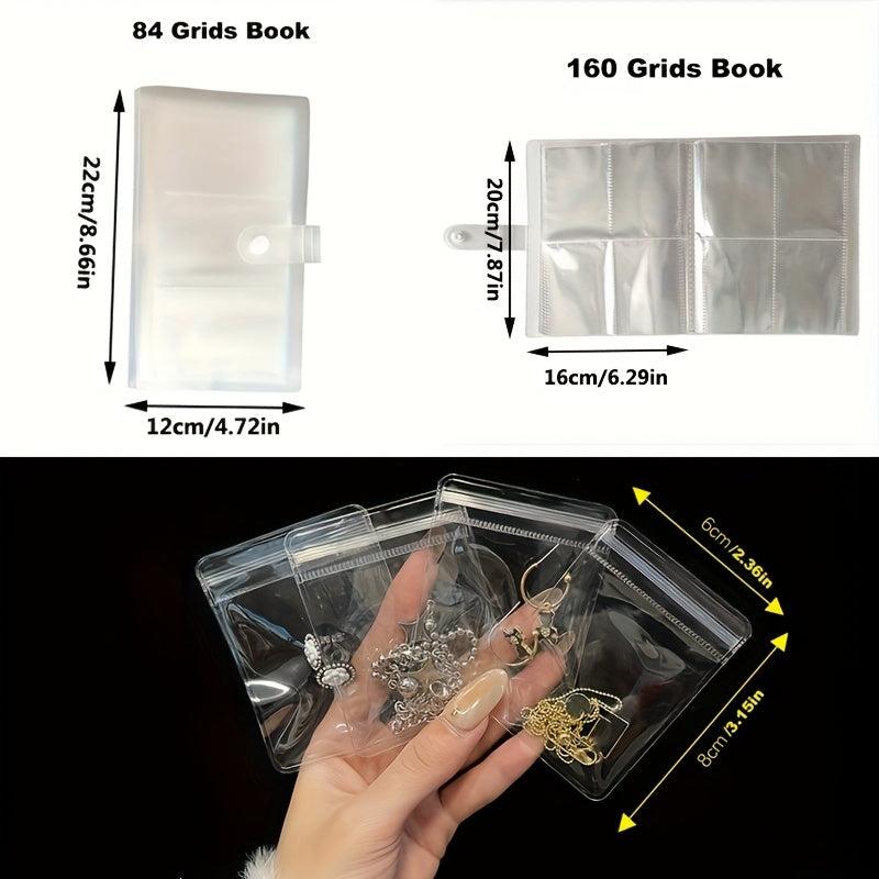 84 Grids Jewelry Storage Book Travel Organizer Bag