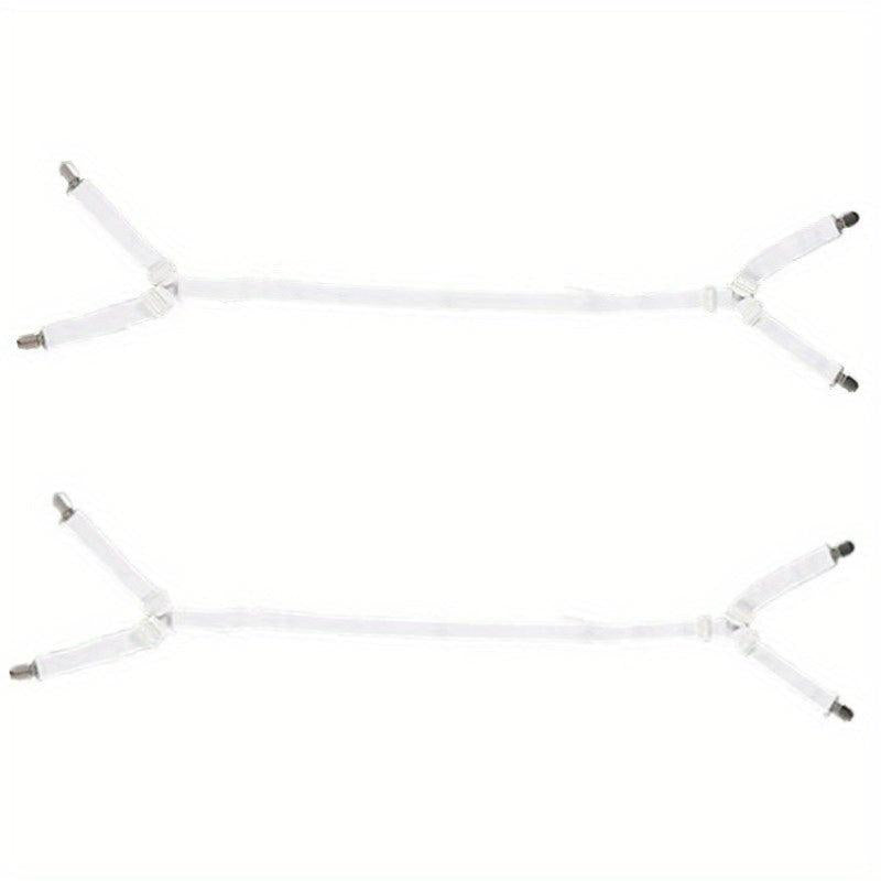 2pcs Sheet Fixer Adjustable Criss Cross Sheet Clip Elastic Sheet Strap