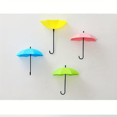 3pcs Umbrella Shape Wall Hook Self Adhesive Decorative Hook