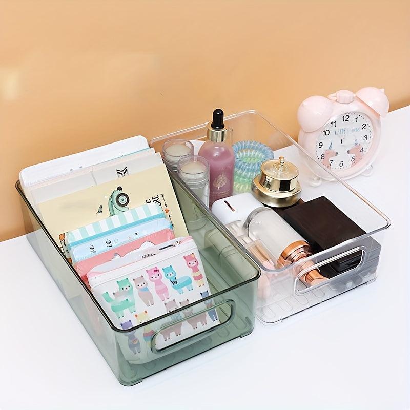 Transparent PET Desktop Storage Box for Cosmetics and Jewelry