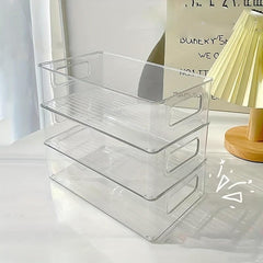 Transparent PET Desktop Storage Box for Cosmetics and Jewelry