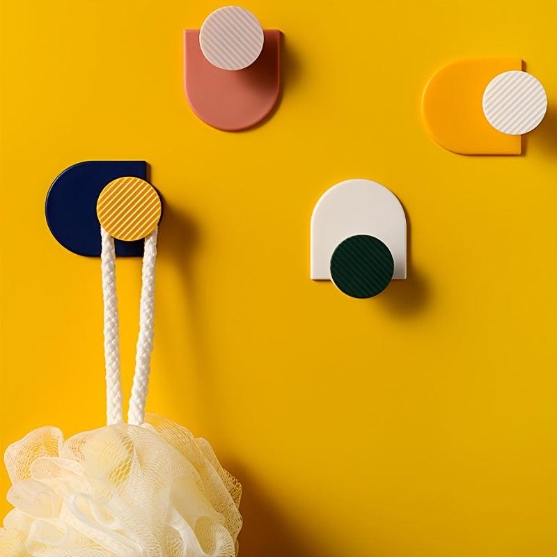 4pcs Seamless Wall Hooks Strong Adhesive Hanger Home Decor