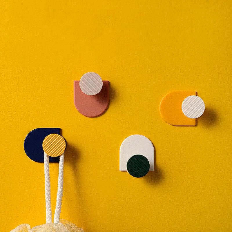 4pcs Seamless Wall Hooks Strong Adhesive Hanger Home Decor