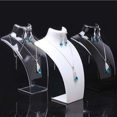 Jewelry Bust Display Stand Necklace Chain Pendant Holder Showcase Rack Earrings