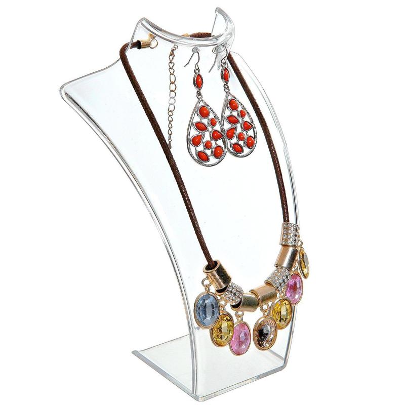 Jewelry Bust Display Stand Necklace Chain Pendant Holder Showcase Rack Earrings