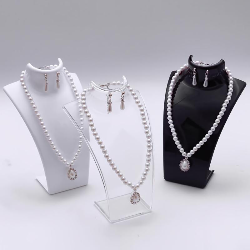 Jewelry Bust Display Stand Necklace Chain Pendant Holder Showcase Rack Earrings