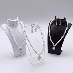 Jewelry Bust Display Stand Necklace Chain Pendant Holder Showcase Rack Earrings